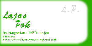 lajos pok business card